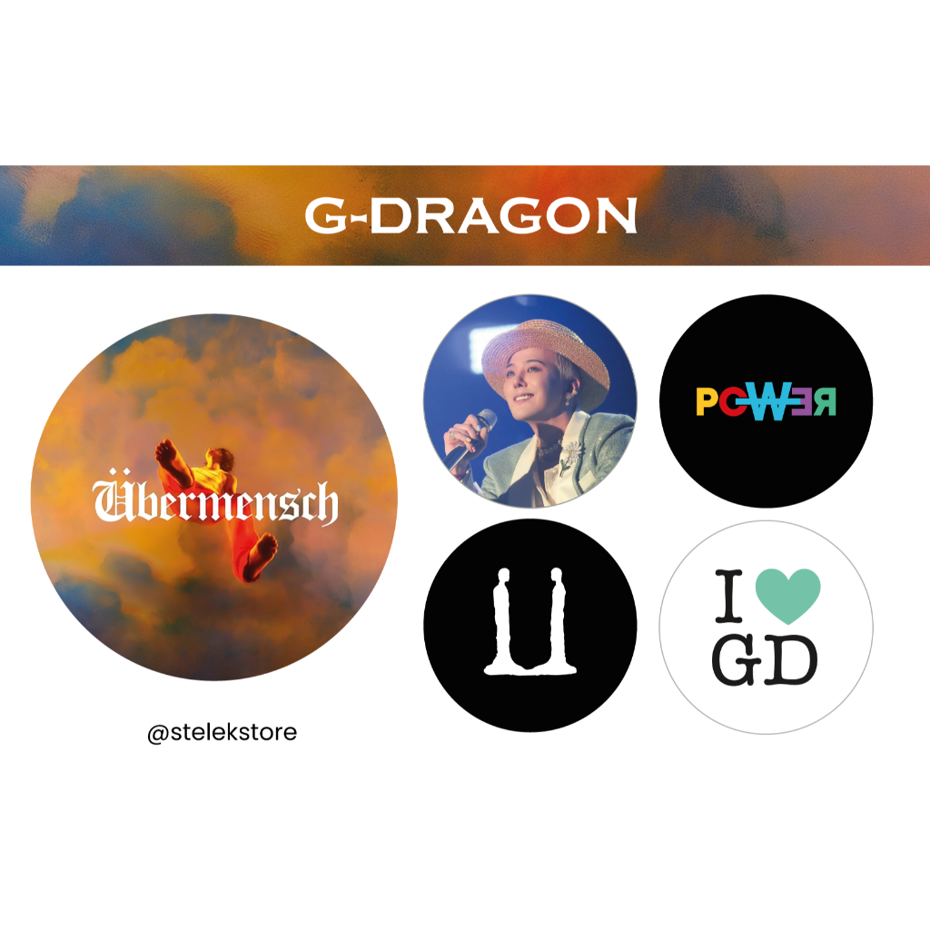 Kit Bottons G-DRAGON - KPOP IDOL - Broche - Pin - Fanmade