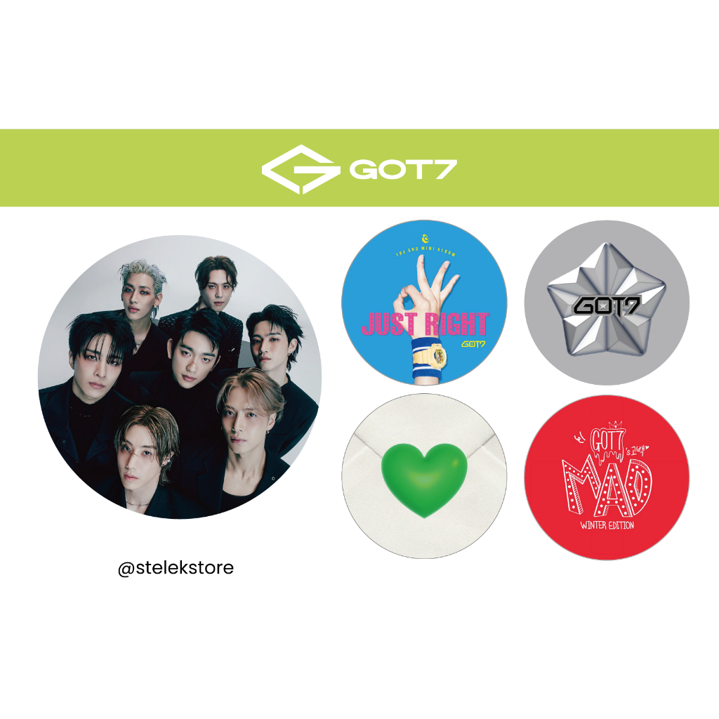 Kit Bottons GOT7 - KPOP IDOL - Broche - Pin - Fanmade