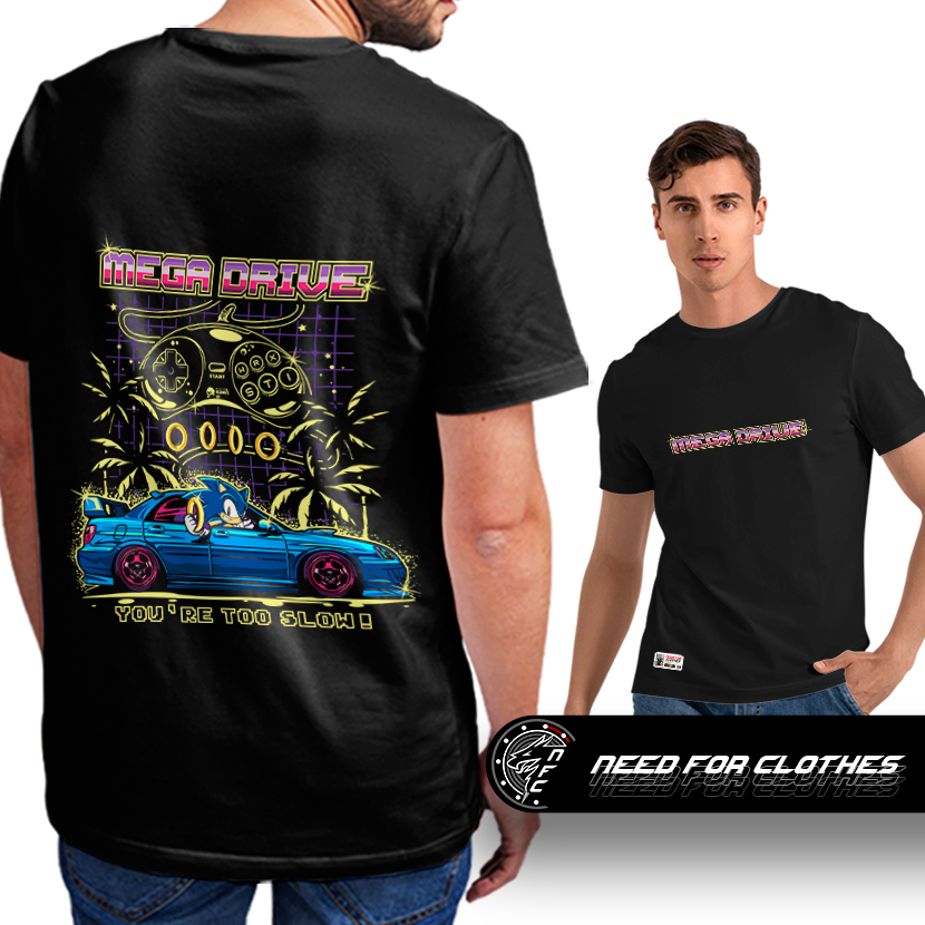 Camiseta Mega Drive Drift Subaru Impreza WRX STI Sonic Style JDM Culture