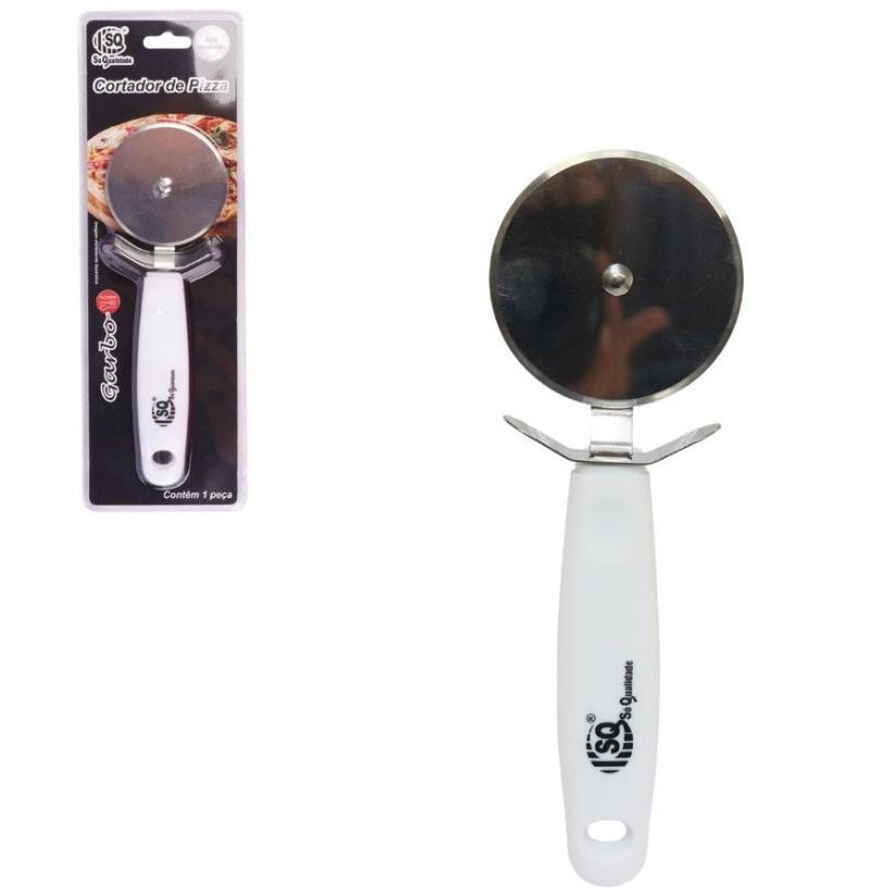 Cortador de Pizza Profissional Aço Inox 19,5 cm  Reforçado Utensílio de Cozinha Utilidades