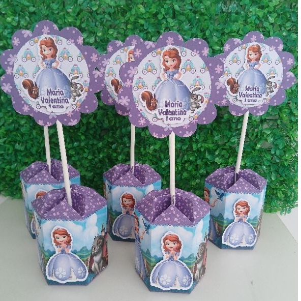 CENTRO DE MESA PRINCESA SOPHIA 3D / lembrancinhas de festa princesa sophia personalizados princesa