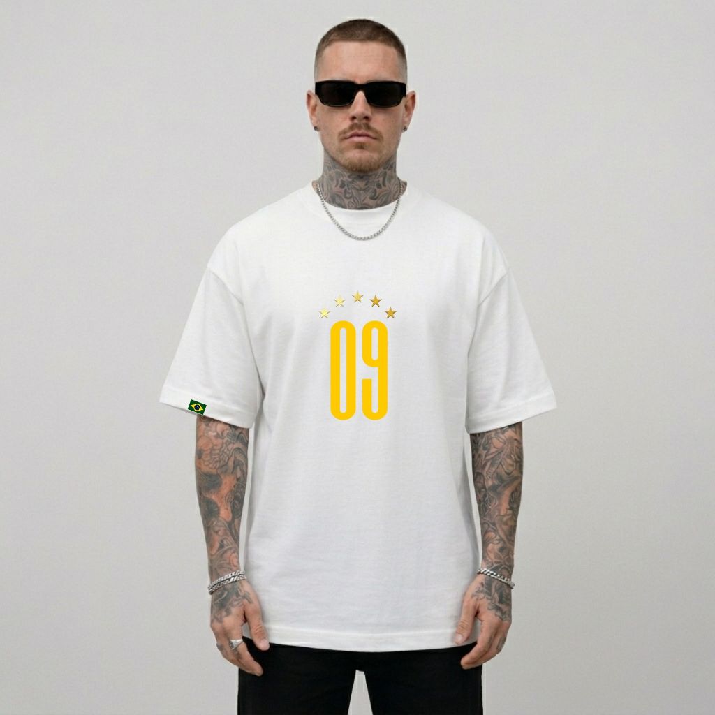 Camisa Oversized Masculina Estampada Brasil Streetwear Casual Urban Caimento Amplo