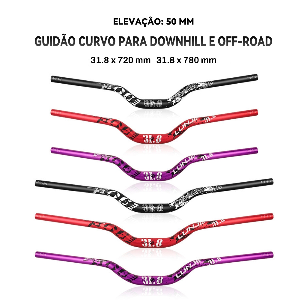 LUNJE MTB SPEED 780MM ALUMÍNIO 6061-T6 35MM RISE 31,8MM PRETO em Oferta na Shopee