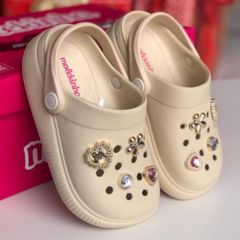 Babuche Infantil Molekinha Original Modelo Feminino Confortável Toda de EVA