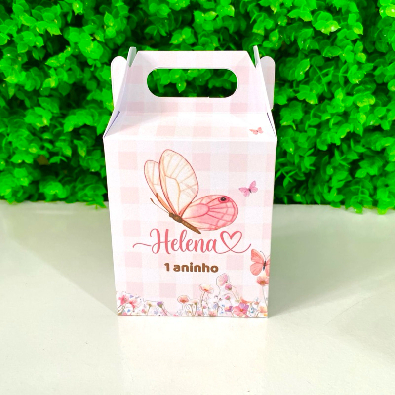 Até 30un Caixinhas Surpresa Maletinha Lembrancinha Personalizada Jardim Encantado-Jardim das Borboletas
