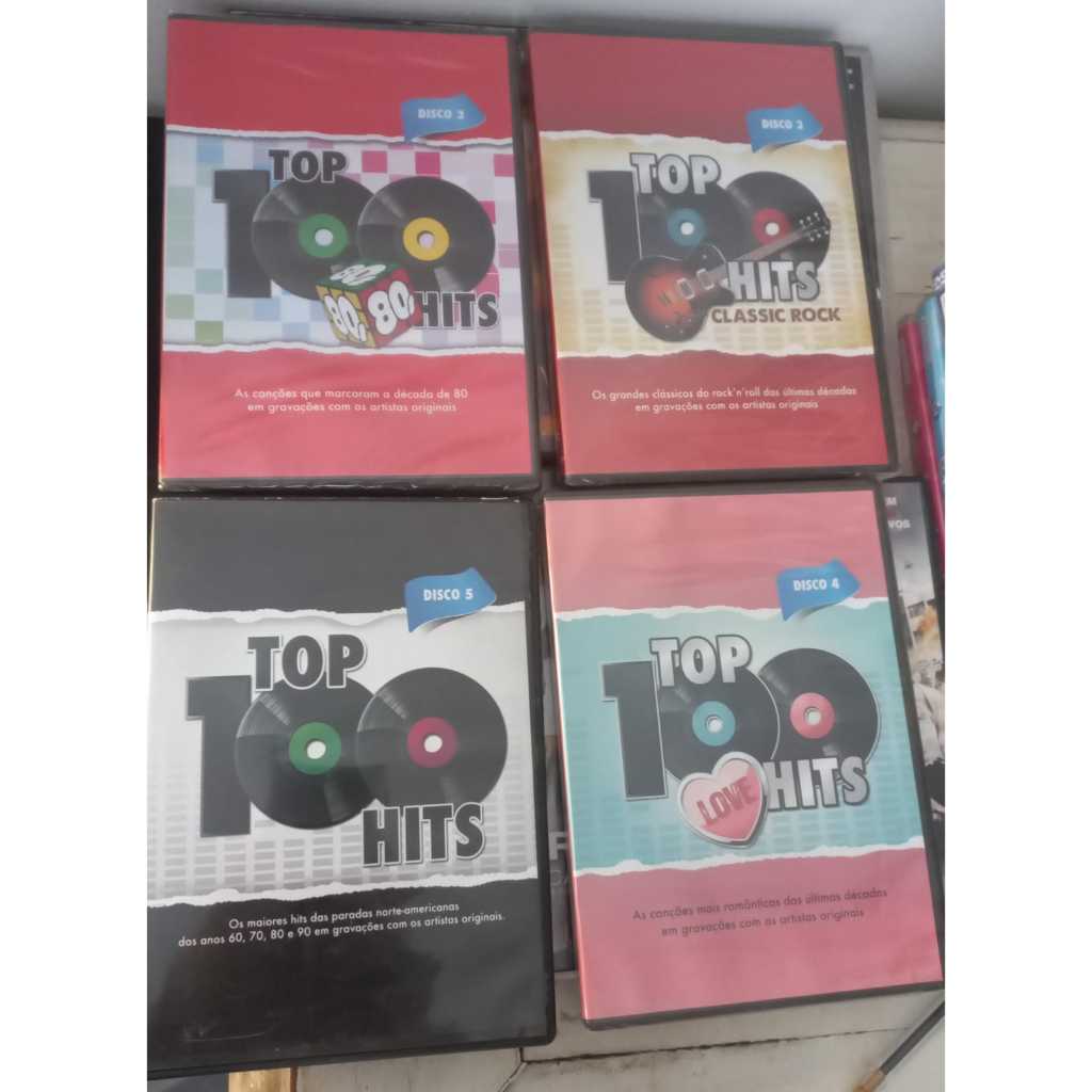 Dvd Top 100 Hits  80s Classic Rock Hits Love Hits -  Chicago sade queen fleetwood mac  kiss ozzi eagles pink guns framp