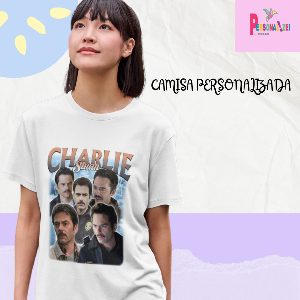 Camisa Crepúsculo Charlie Camiseta Charlie Estampada Fã Presente Twilight