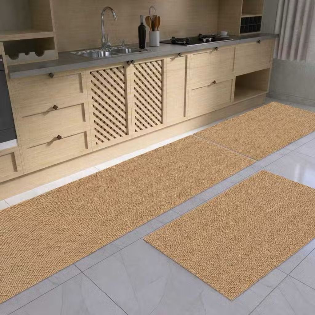 Kit de Passadeira Cozinha 3 peças 1,50x0,45 - 1 Passadeira e 2 Capachos