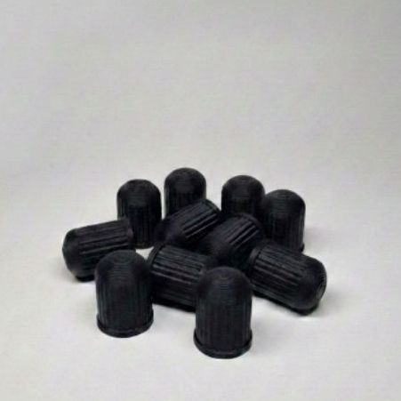 Tampa Bico Válvula Pneu Kit 10 Tampinha Plástica Bicicleta Moto Carro Bike Caminhão Preto Plástico Roda Aro Resistente