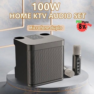 Caixa De Som Bluetooth Grande Portátil Karaoke Bluetooth Com Profess Amplificador Estéreo