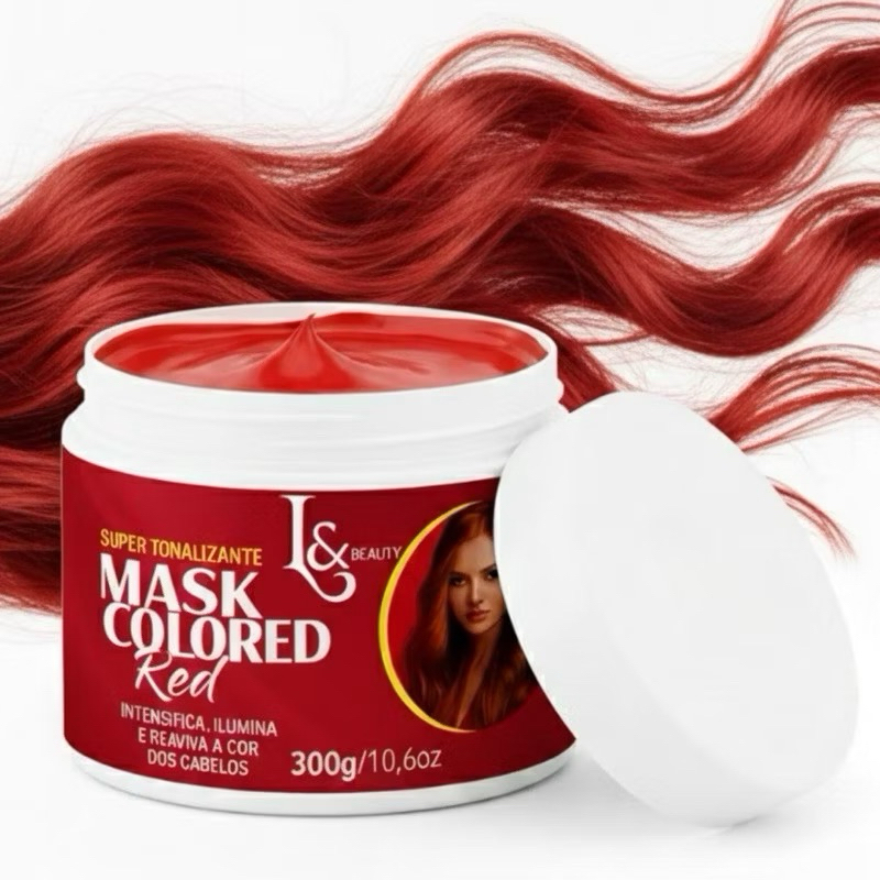 Detalhes do Kit Máscaras Pink + Vermelho Tonalizantes Sem Amônia 300g L&beauty