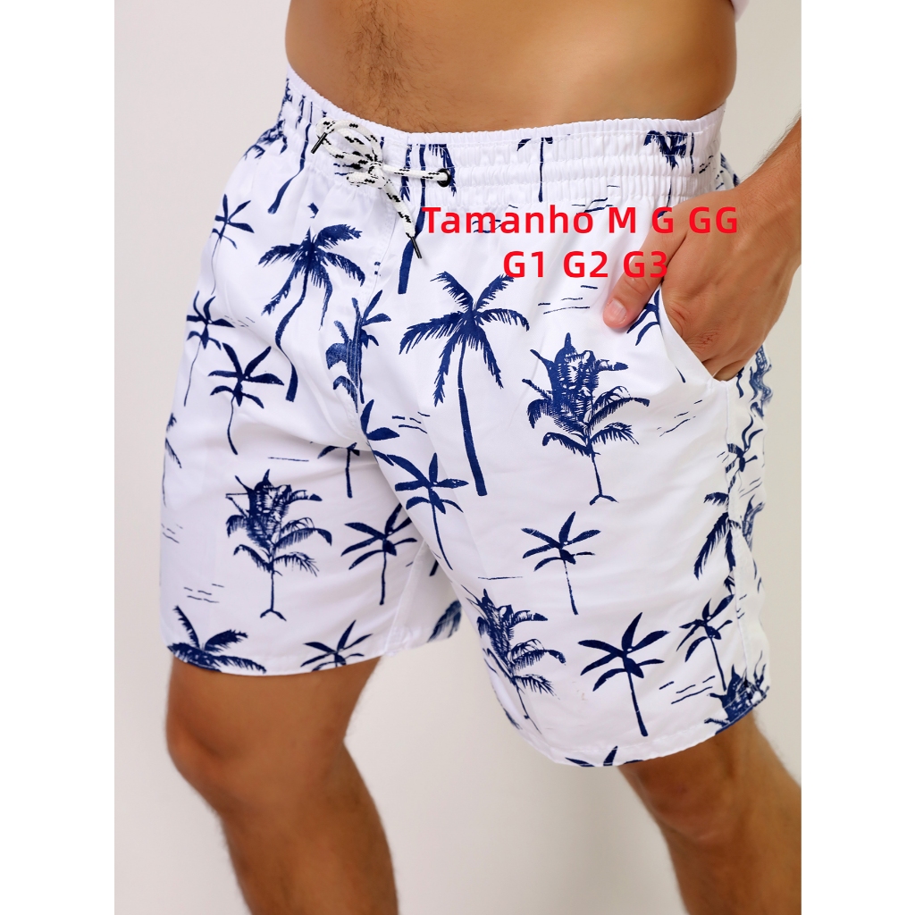 Short Tactel Grosso Masculino Mauricinho Adulto Surf Praia Piscina  Secagem Rápida Academia Tamanho M - G3 em Oferta na Shopee