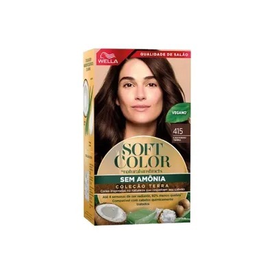 Tinta De Cabelo Soft Color Castanho Terra 415 em Oferta na Shopee