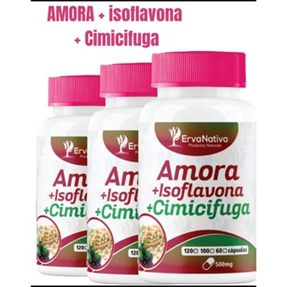 AMORA.ISOFLAVONA + (CI-MI-CI-FU-GA) 100 CÁPSULAS em Oferta na Shopee