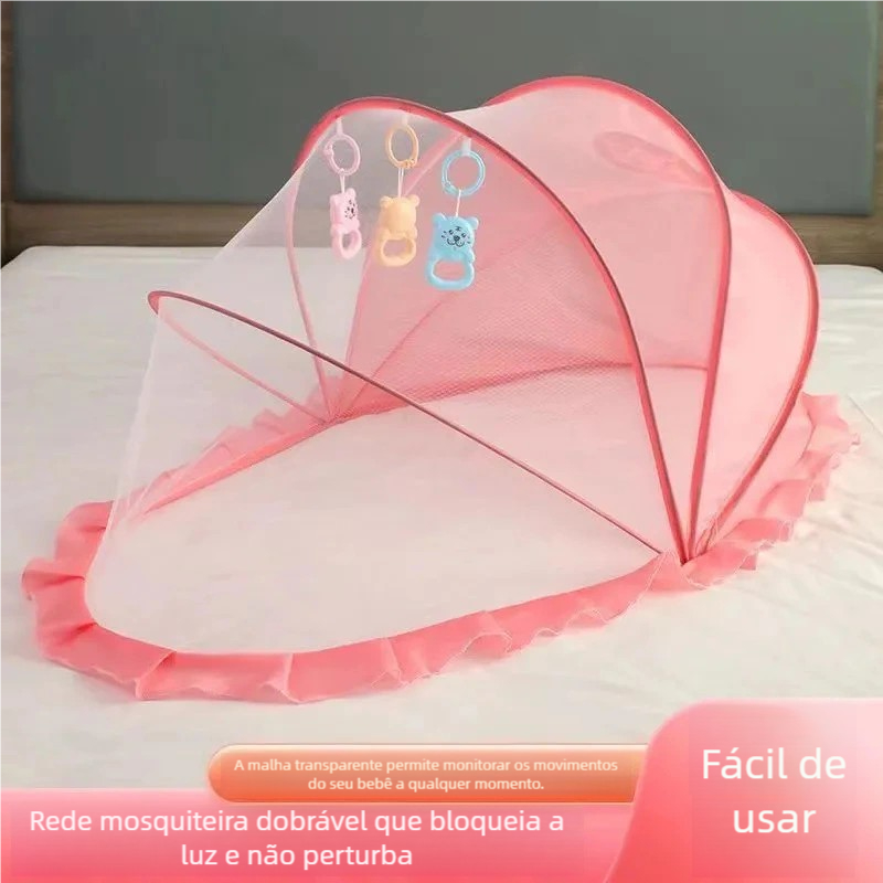 Rede Mosquiteira Portátil - Mosquiteiro Infantil Dobrável Completo