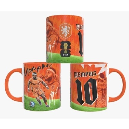 Caneca Futebol Memphis Depay – Holanda Grandes Jogadores Seleções Copa Mundo 2026 Mundial