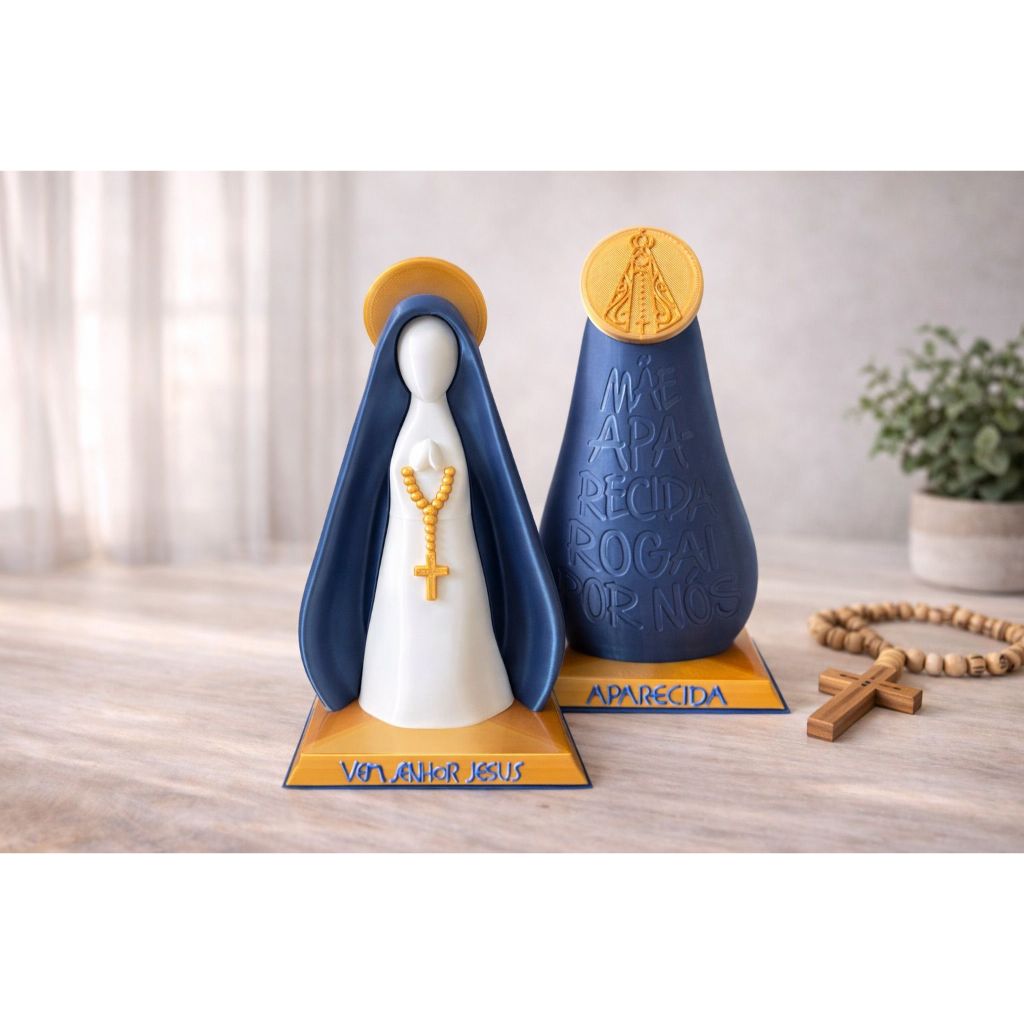 Imagem Nossa Senhora Aparecida com Base Personalizada | Presente Religioso Católico