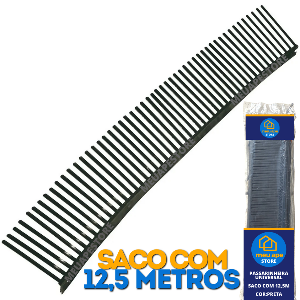 Tela Passarinheira Universal Caixa 12,5/25/50 Metros Preta Evita Roedores e Aves