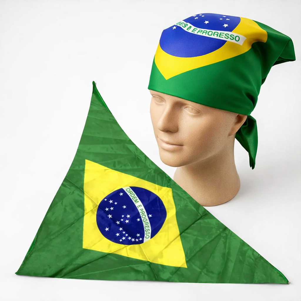 Bandana Copa do Mundo Bandeira do Brasil Festas Fantasia Torcida futebol