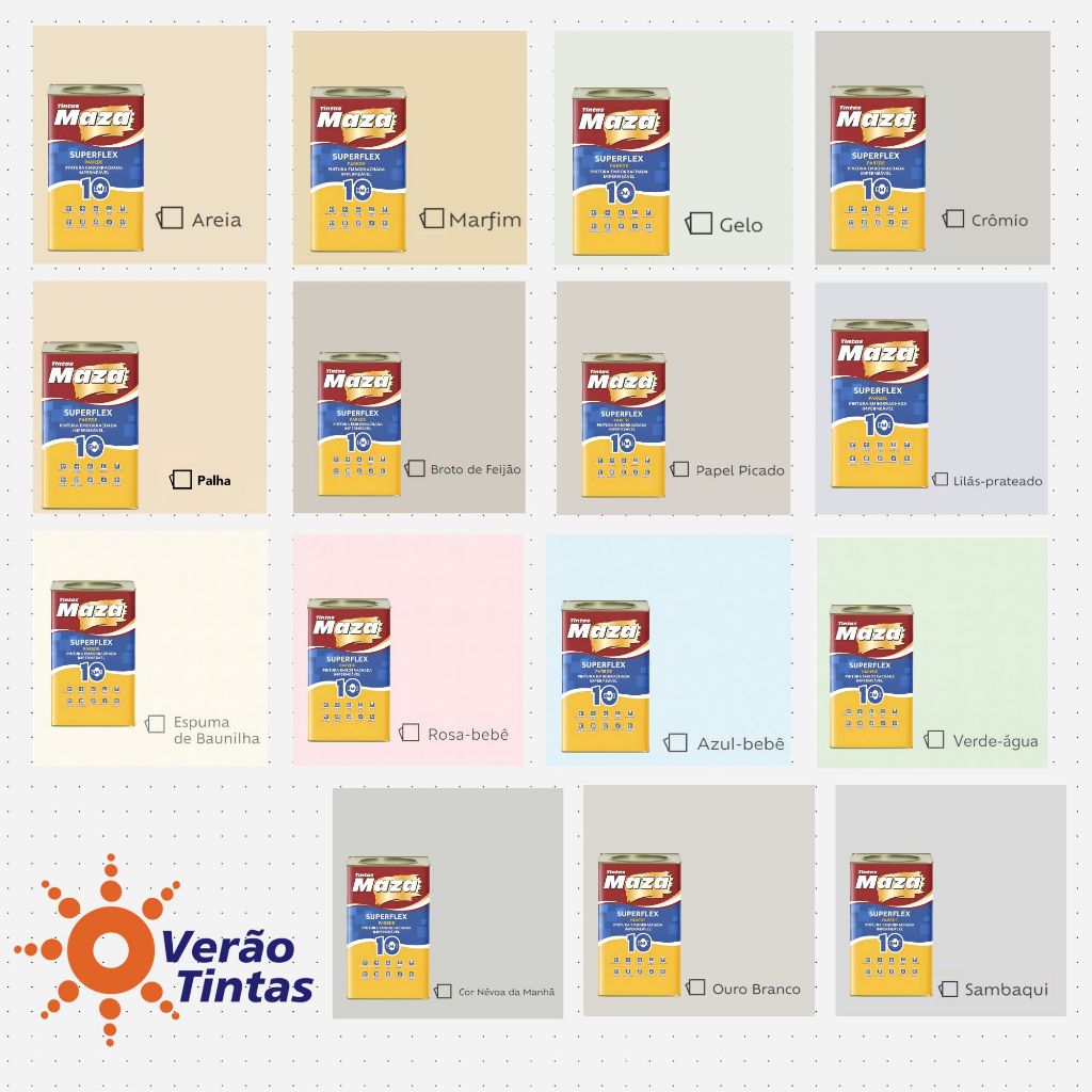 TINTA PINTURA EMBORRACHADA SUPERFLEX CORES DIVERSAS 18KG MAZA