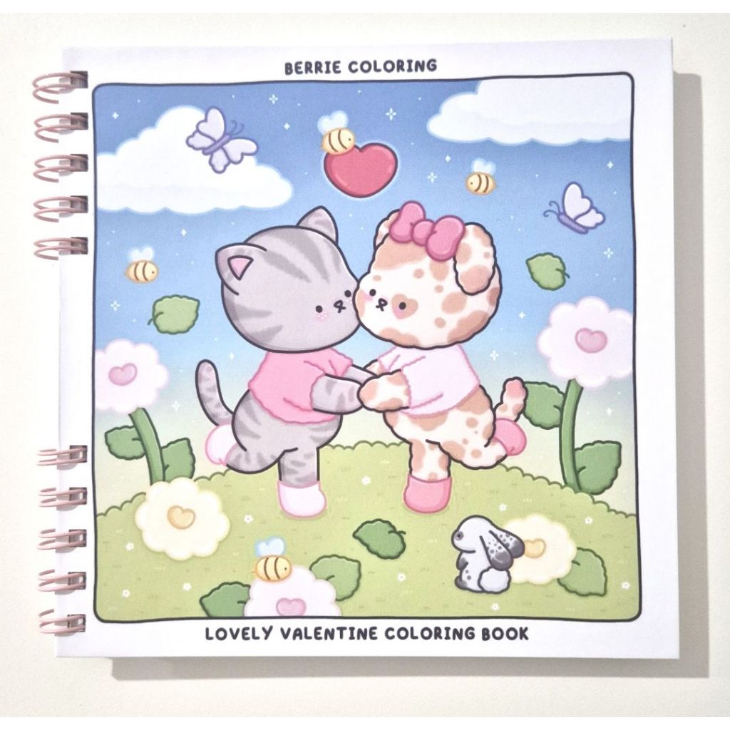 Livro de Colorir Berrie Lovely Valentine (BC) - Capa Dura - Wire-o - 18,5x18,5cm.