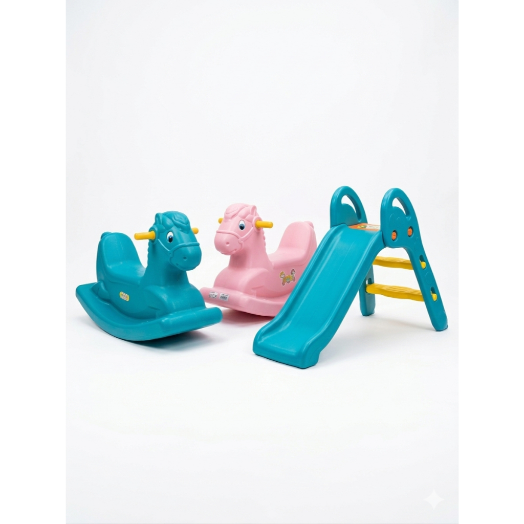 Escorregador Cavalinho Upa Upa Brinquedo Criança Divertido Plastico Gangorra Cavalo Portatil