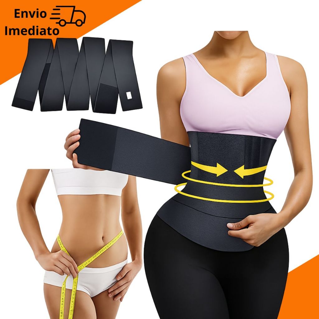 Cinta Invisível Modeladora 3/5 Metros Abdominal Redutora Cintura Alta Compressão Ajustável Pós Parto em Oferta na Shopee