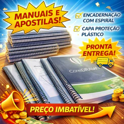 Impressão e Encadernação A4 - 50 a 500 páginas Colorido/Preto e Branco - ENVIO RÁPIDO