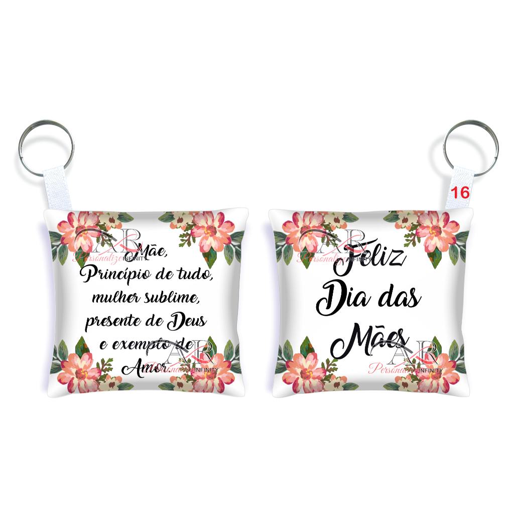 Lembrancinha Dia das Mães almochaveiro Personalizado Kit Almofada Chaveiro