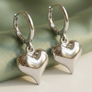 Brinco Feminino Argolinha  Coração Aço Inoxidável Cirúrgico Uso diário Antialérgico em Oferta na Shopee