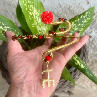 🔱Bracelete Exclusivo Pomba Gira Vermeho e Preto Axé Alta qualidade feito na sua medida🔱🌹 em Oferta na Shopee