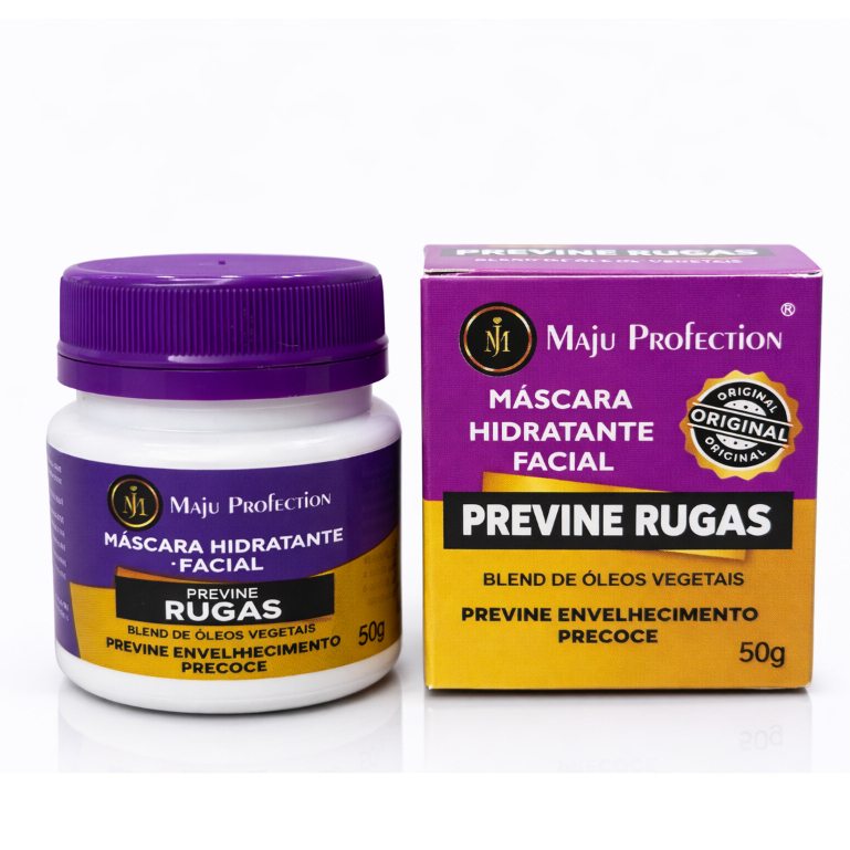 Máscara Hidratante Facial Previne Rugas Anti Idade Blend de Óleos Vegetais 50g