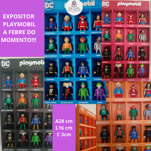 Expositor  Playmobil DC para Colecionáveis Kinder Ovo em Oferta na Shopee