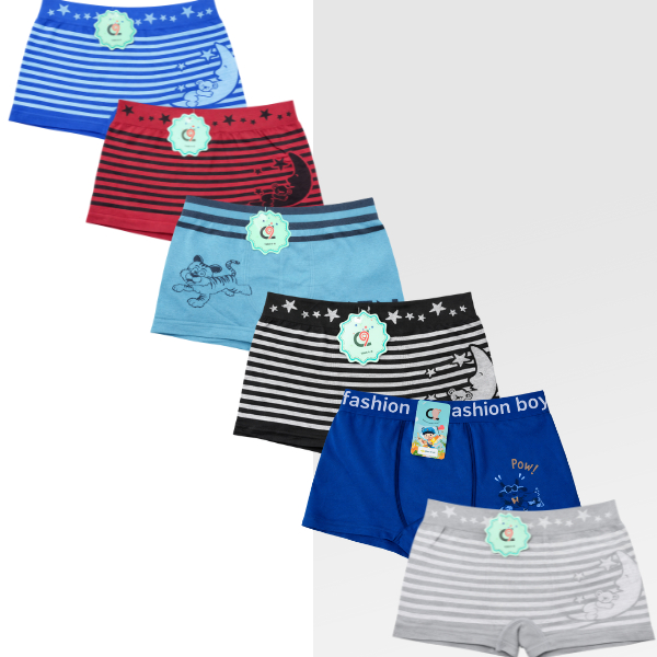 Cueca Infantil Boxer Sem Costura Conforto Meninos Criança em Oferta na Shopee