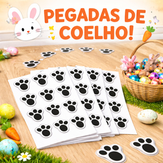 Pegadas - patinhas de Coelho da Páscoa Adesivo Decorativo para Caça aos Ovos Brincadeira Infantil em Oferta na Shopee