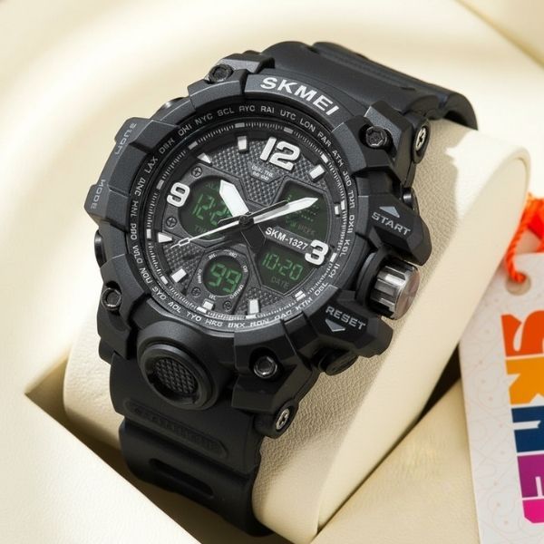 Relógio Masculino Skmei Anadigi 1327, Original, Resistente a Agua 5atm, com Timer, Cronômetro, 1 Ano de Garantia