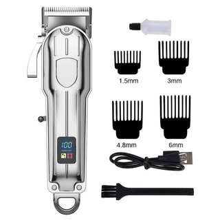 Máquina de cortar cabelo elétrica com visor digital, essencial para homens estilosos para…