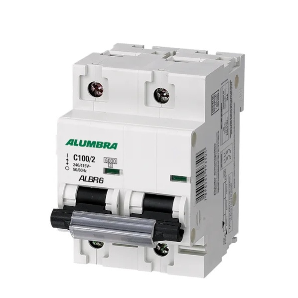 Disjuntor Bipolar 80A Alumbra ALBR6 C80/2 240-415V Curva C