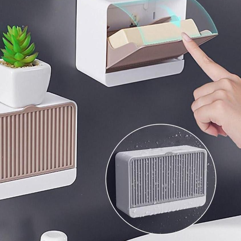 Saboneteira Porta Sabão com Adesivo para Parede Banheiro com Suporte e Dreno para Sabão Seco