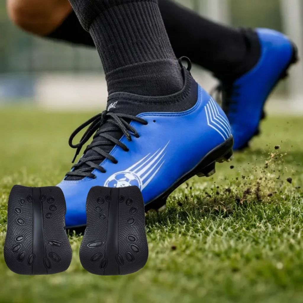 Chuteira Campo Sintética Meia Botinha Adulto Caneleira Treino Jogo Resistente Performance Conforto