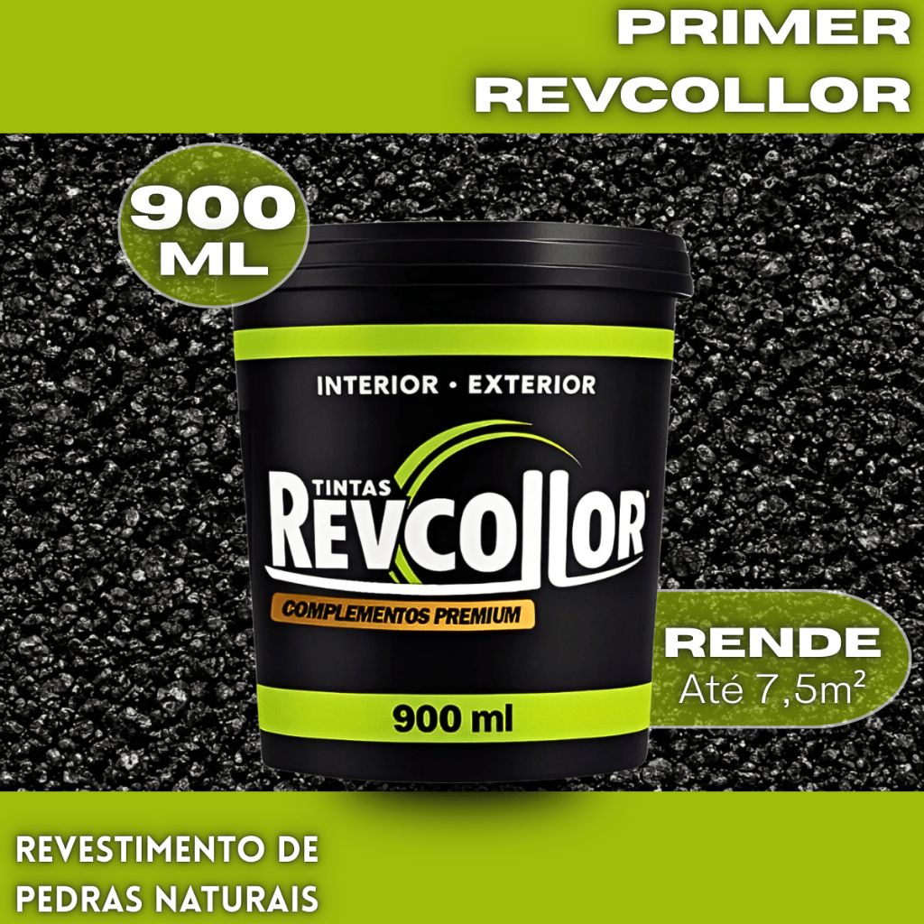 Primer Revcollor 900ml Promotor de Aderência Forte Para Pedra Natural Revestimentos e Parede