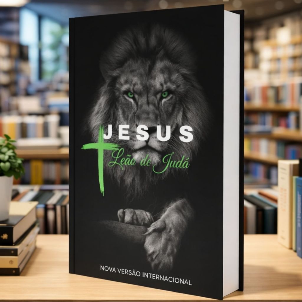 Bíblia Sagrada NVI | Letra Maior | Leão de Judá | Brochura em Oferta na Shopee