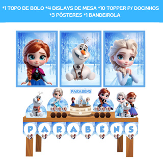 Kit Festa Frozen Cute Baby - Só Um Bolinho - Decoração Para Festa Em Casa em Oferta na Shopee