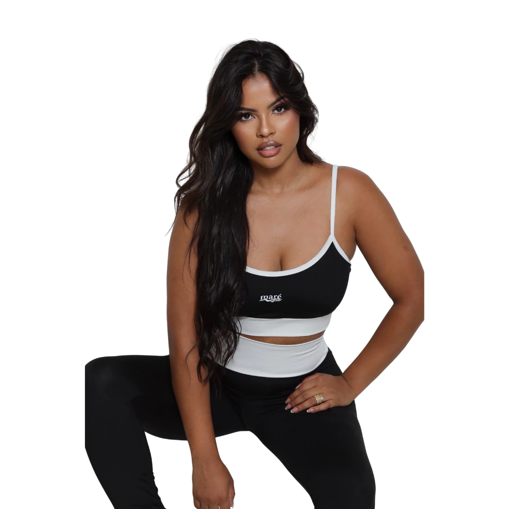 Conjunto Fitness Feminino Bicolor Top e Calça Sports Treino Perfeito Tecido Premium P ao G2 — imagem 1