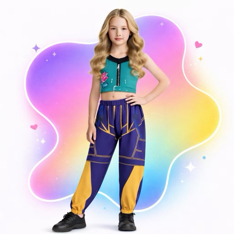 Fantasia Guerreiras Kpop Festa Pop Infantil Dança Palco Luxo Aniversario Mira Zoey