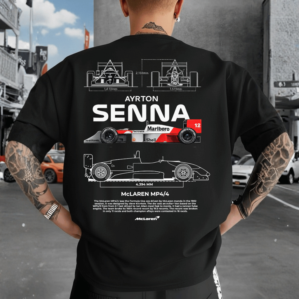 Camiseta Oversized Formula 1 McLaren F1 100% Algodão Conforto Edição Limitada Estilo Unissex Streetwear Larga Car Drift