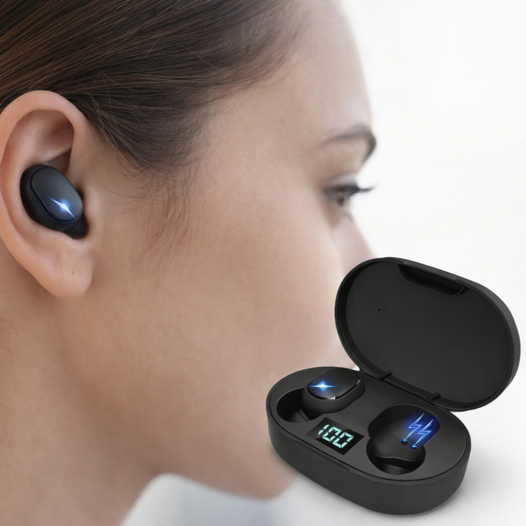 Fone Bluetooth Sem Fio Wireless Airdots pro Redmi TWS Bluetooth Com Visor LED
