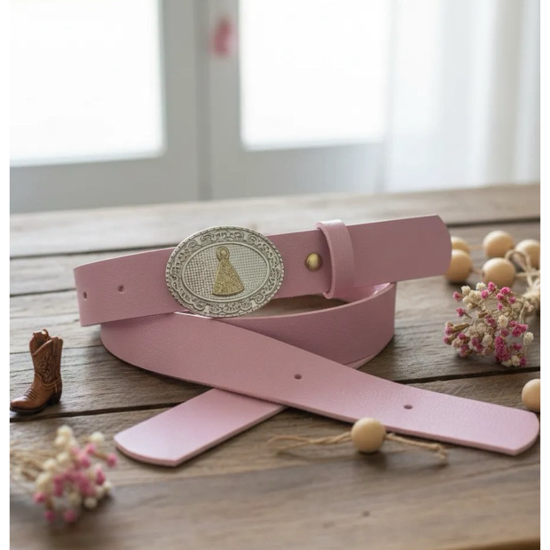 Lindo Cinto INFANTIL Fivela N. S. APARECIDA Country Rodeio Festa Peão de Barretos para meninos e meninas unissex em Oferta na Shopee