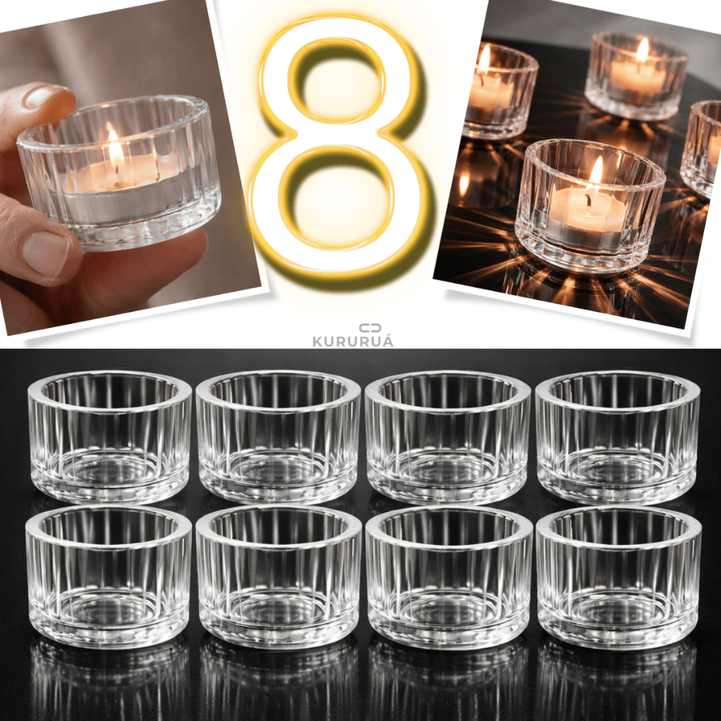 Kit 12, 8,4 e 16 Und Castiçal Mini Copo Decorativos Porta Vela Rechaud Casamentos Jantares Festas