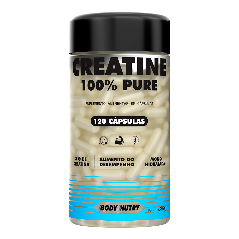 Creatina 100% Pura 120 Cápsulas Aumento de Força e Melhora na Recuperação Body Nutry — R$ 48,95 em Shopee